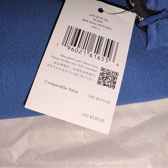 ✨FLASH SALE✨Kate Spade Ponte Puff Sleeve Shift Dress Astral Blue Dress Size S - Picture 6 of 9